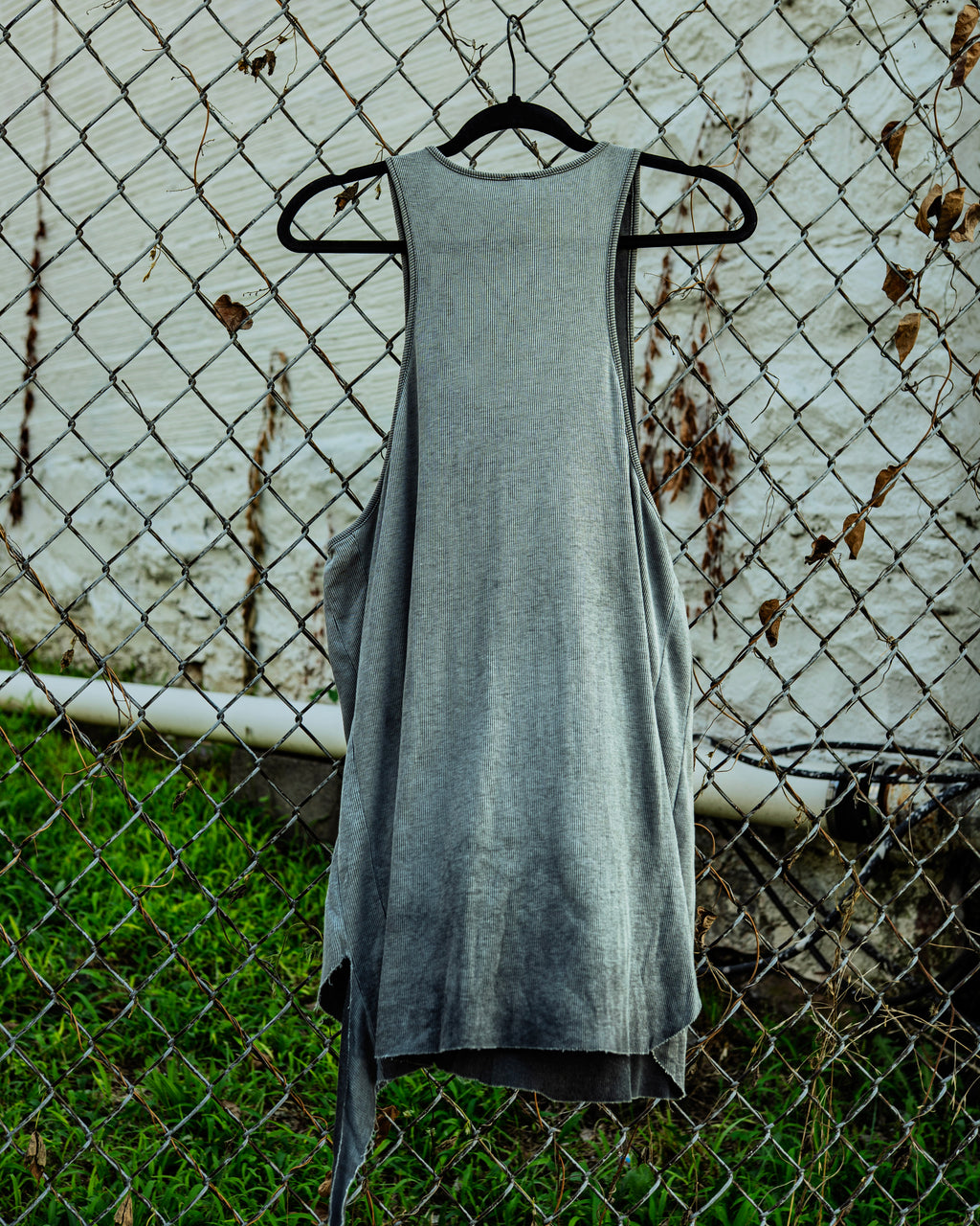 Stage Worn Grey Black Tank