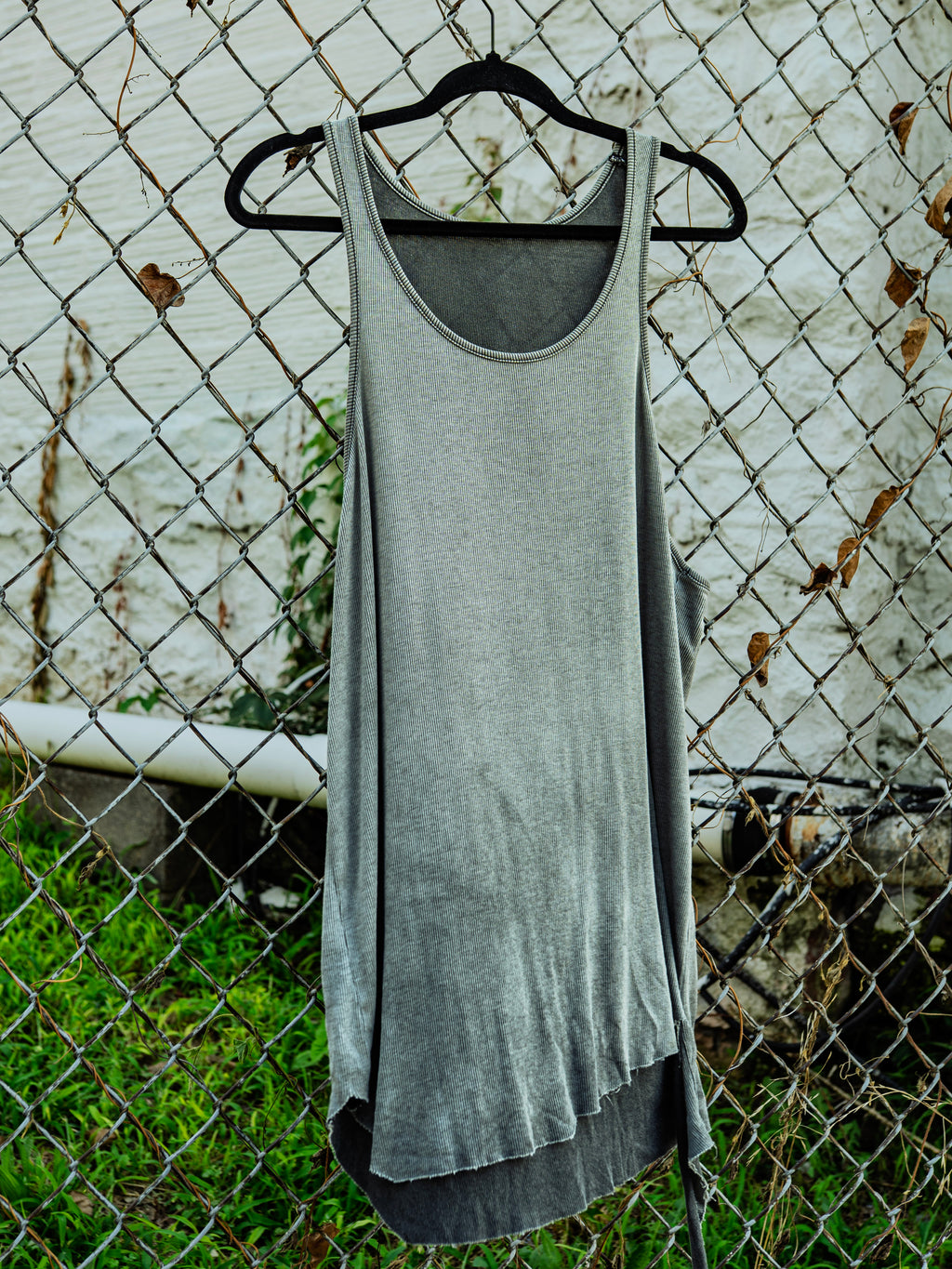 Stage Worn Grey Black Tank