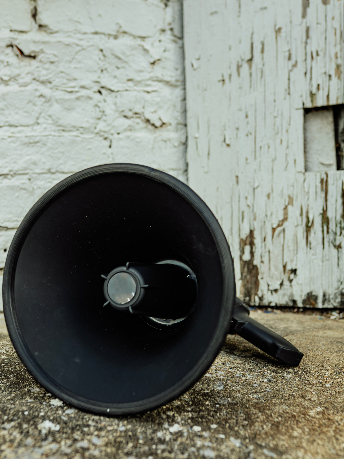 Stage Used Black Megaphone