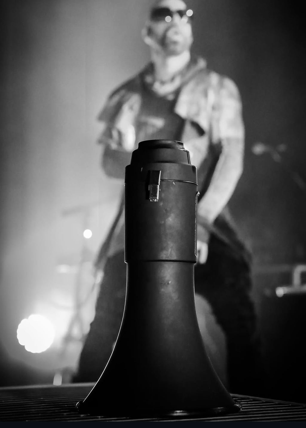 Stage Used Black Megaphone