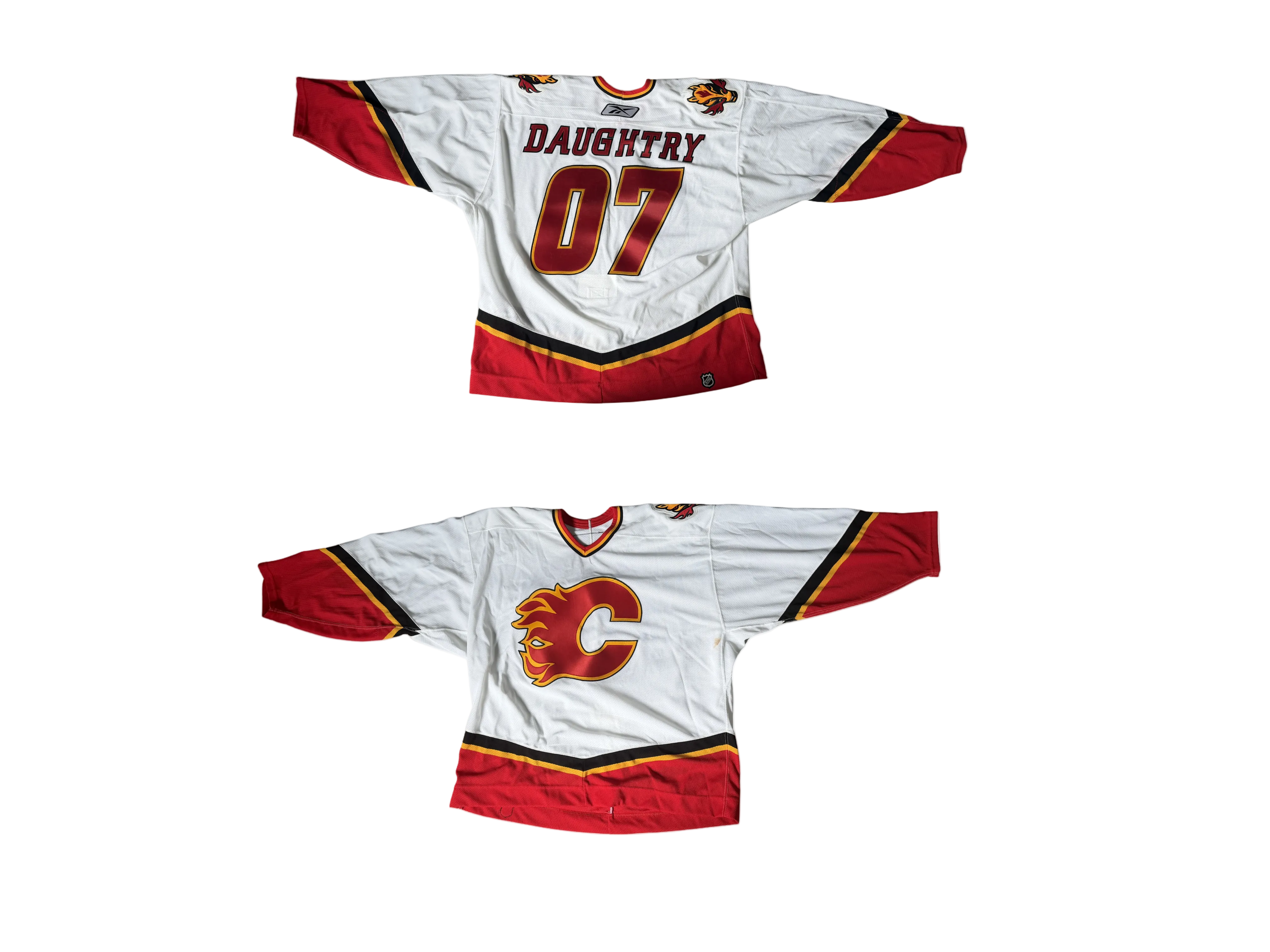 Red and Yellow Calgary Hockey Jersey